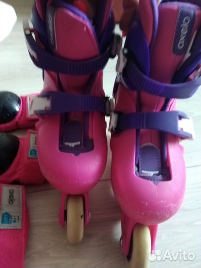 Ролики для девочки с защитой, размер 28-30