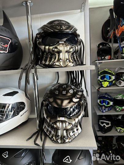 Мото шлем хищник чужой