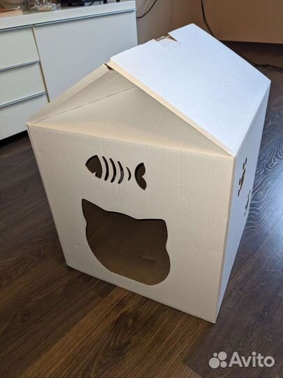 Картонный дом для кошки
