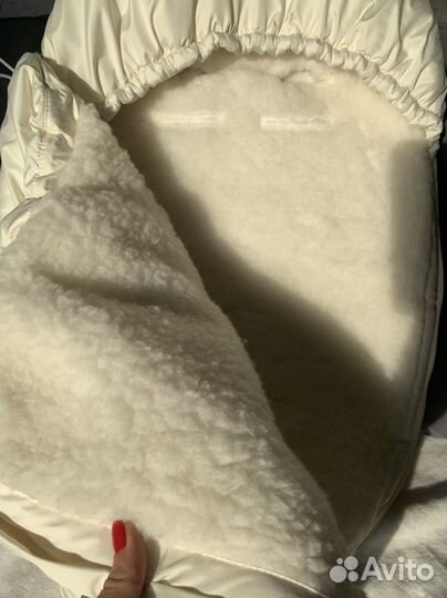 Конверт теплый на выписку, в коляску