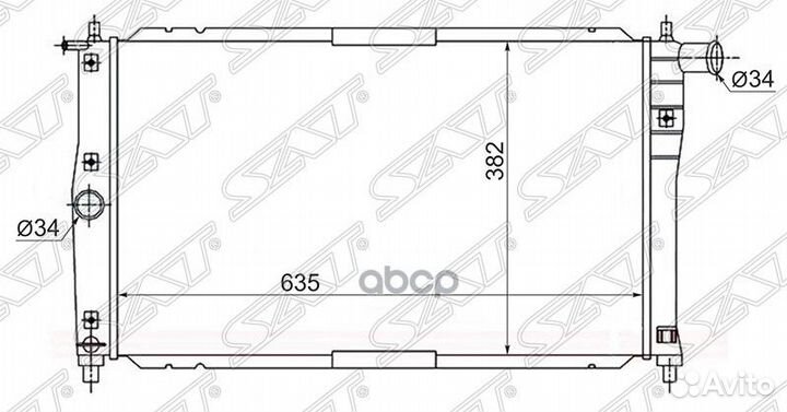 Радиатор охлаждения двигателя lanos M/T (с конд