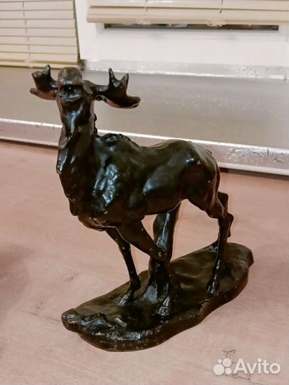 Статуэтка Лось (чугунная) 1958г