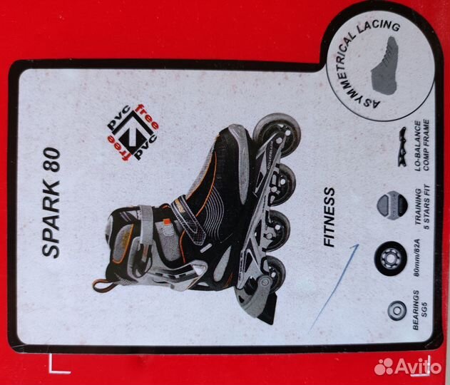 Роликовые коньки Rolleblade spark 80 EU 42 US 9