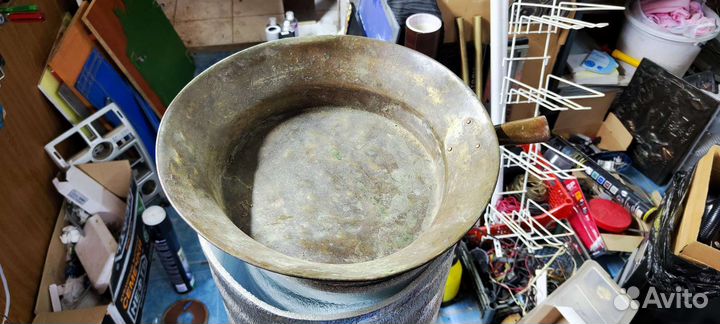 Блюдо старинное, латунное