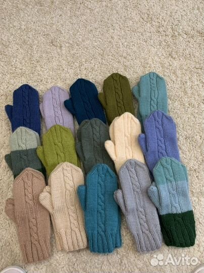 Варежки вязаные