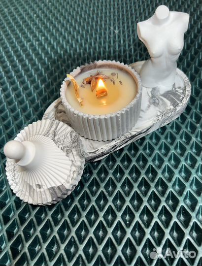 Ароматическая свеча.Изделия из гипса