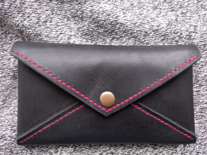 Конверт из натуральной кожи для денег, документов