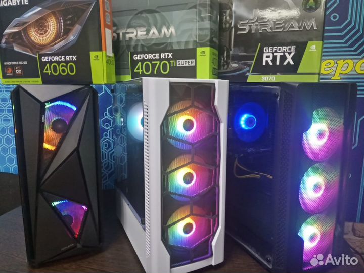 Игровой компьютер i5-12400, 13400 + RTX 4060, 4070