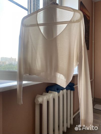 Белая кофта mango