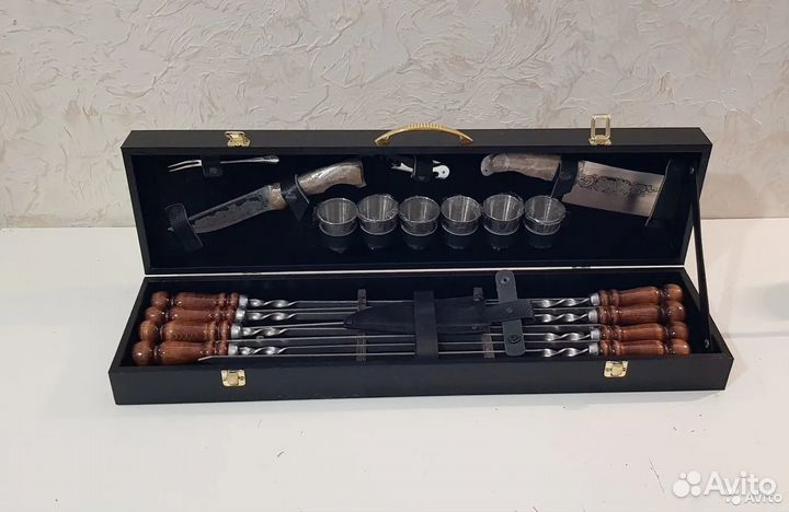 Шашлычный набор (красный бархат)