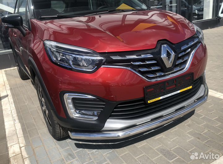 Защита переднего бампера Renault Kaptur 2021г