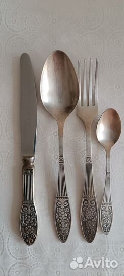 Набор столовых приборов мельхиор СССР