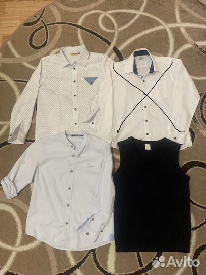 Рубашки, жилет, брюки,одежда для школы.140
