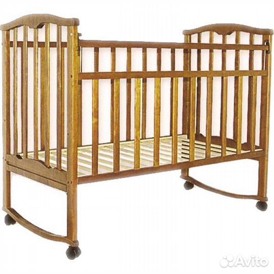 Новые детская кроватка с маятником и матрасом