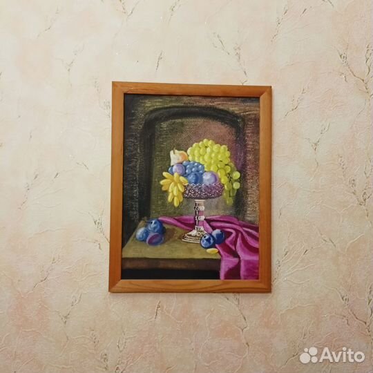 Картина Натюрморт Фрукты в вазе холст масло
