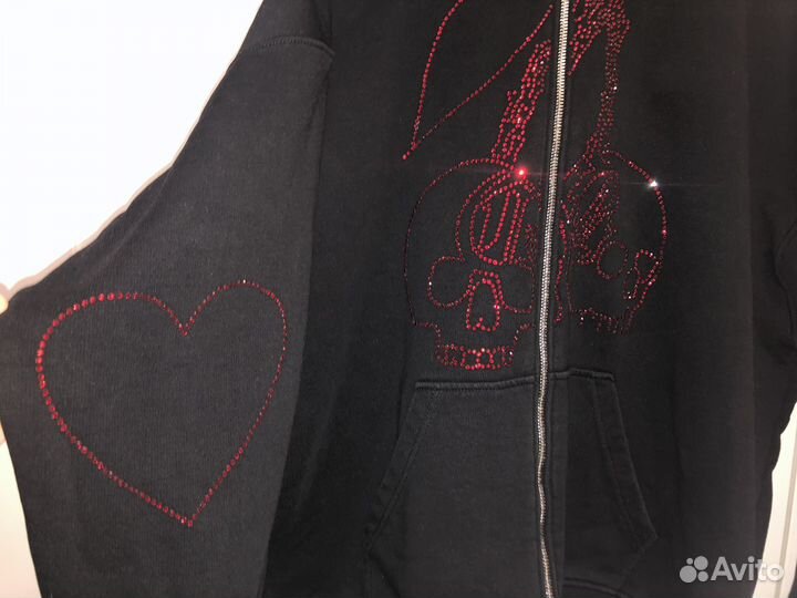 Зип худи со стразами cherry baby