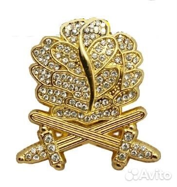 Дубовые листья с мечами и бриллиантами в золоте