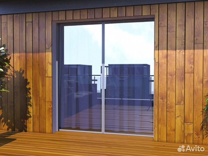 Алюминиевая дверь с остеклением