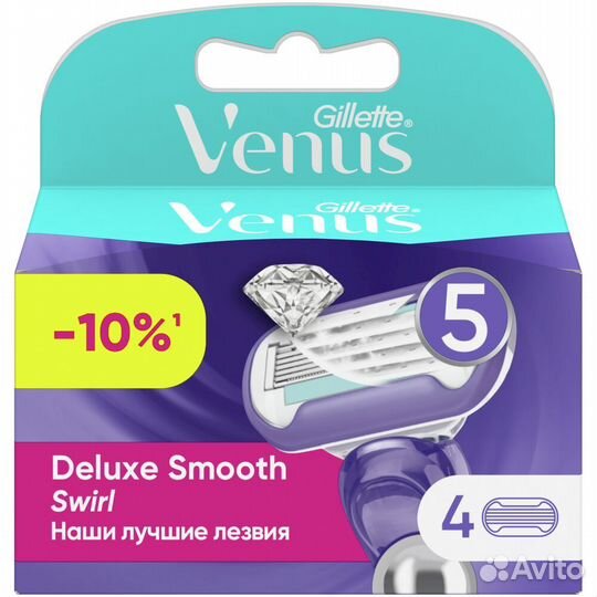 Gillette Venus Сменные кассеты Swirl, 4 #391322