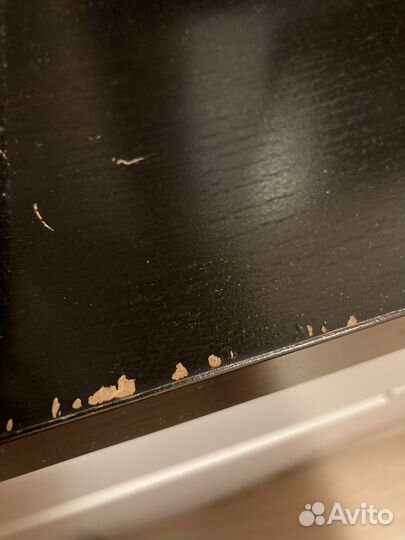 Черно-белый письменный стол mikke + шкафчик mikke