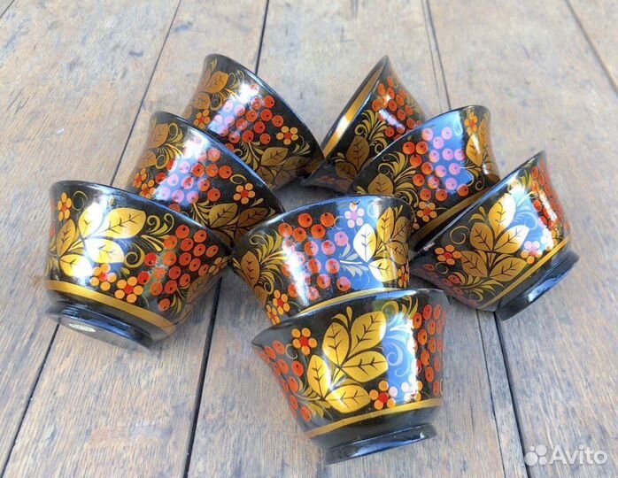 Хохлома- набор деревянной посуды