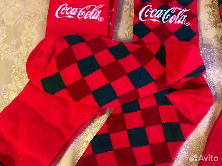 Новогодний набор 3 пар носков Кока-кола