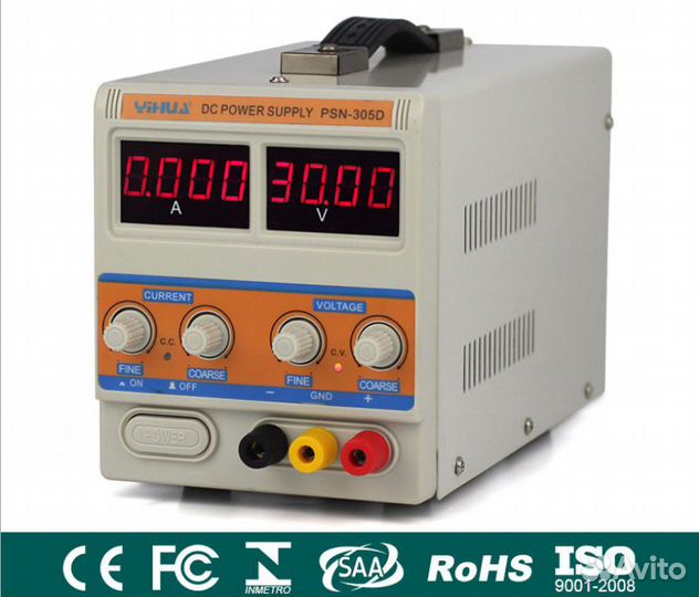 Блок питания Yihua 305D III регулируемый до 30В/5А