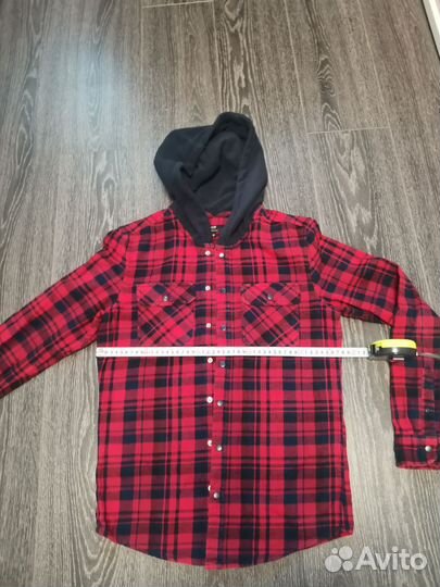 Рубашка в клетку теплая