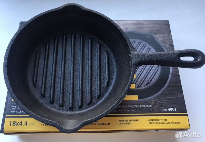 Сковорода-гриль Fissman чугун