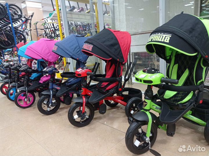 Велосипед коляска с ручкой Супер Формула
