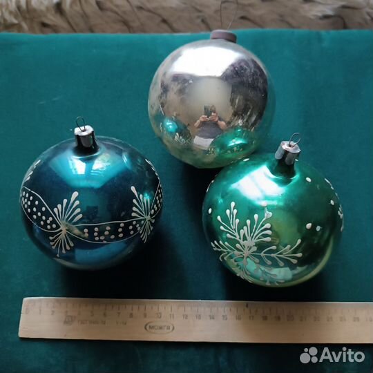Ёлочные игрушки старые, большие шары