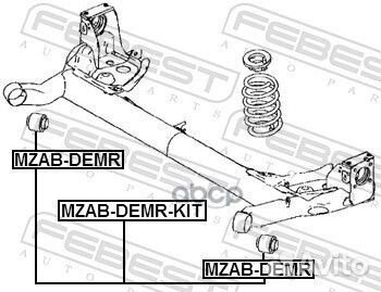 Сайлентблок задней балки mazda demio DY3/DY5 20