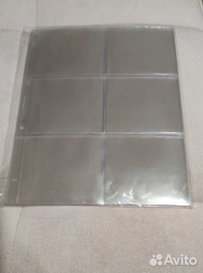 Лист на 6 ячеек для бон купюр открыток