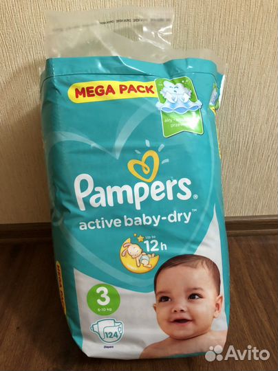 Пмперсы 3 - 124 штуки