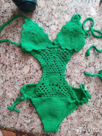 Купальник вязаный 40-42, на девочку 3-4 года