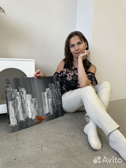 Интерьерная картина / абстракция / небоскребы