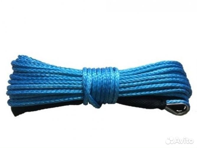 Трос для лебедки синтетич 10мм*28 метров синий