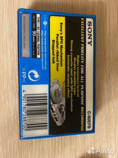 Кассета пленочная sony магнитофонная