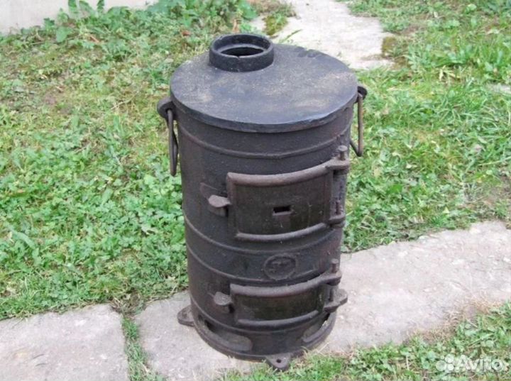 Печь буржуйка чугунная армейская