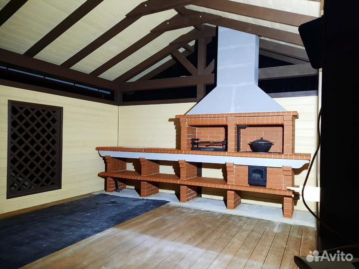 Мангальный комплекс из кирпича Барбекю