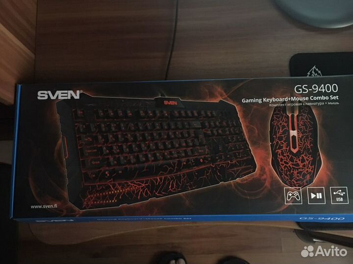 Игровая клавиатура и мышь sven GS-9400