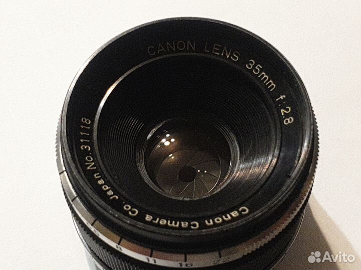 Объектив Canon 35 2.8 ltm m39 версия 2