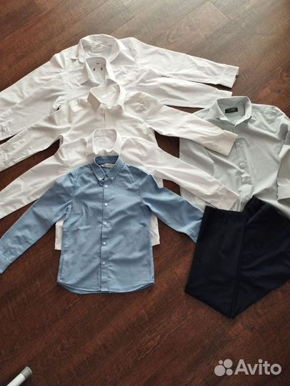 Рубашки и брюки школьные 110-116 см,122-128см, 134