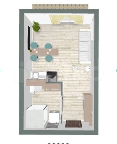 Апартаменты-студия, 19 м², 6/8 эт.