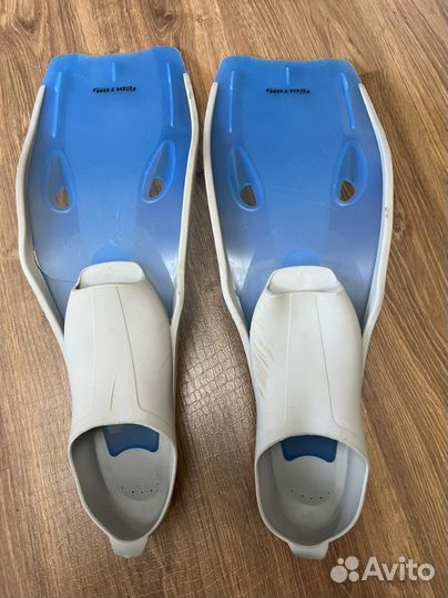 Ласты пластиковые CF-02, серый/голубой, размер 40