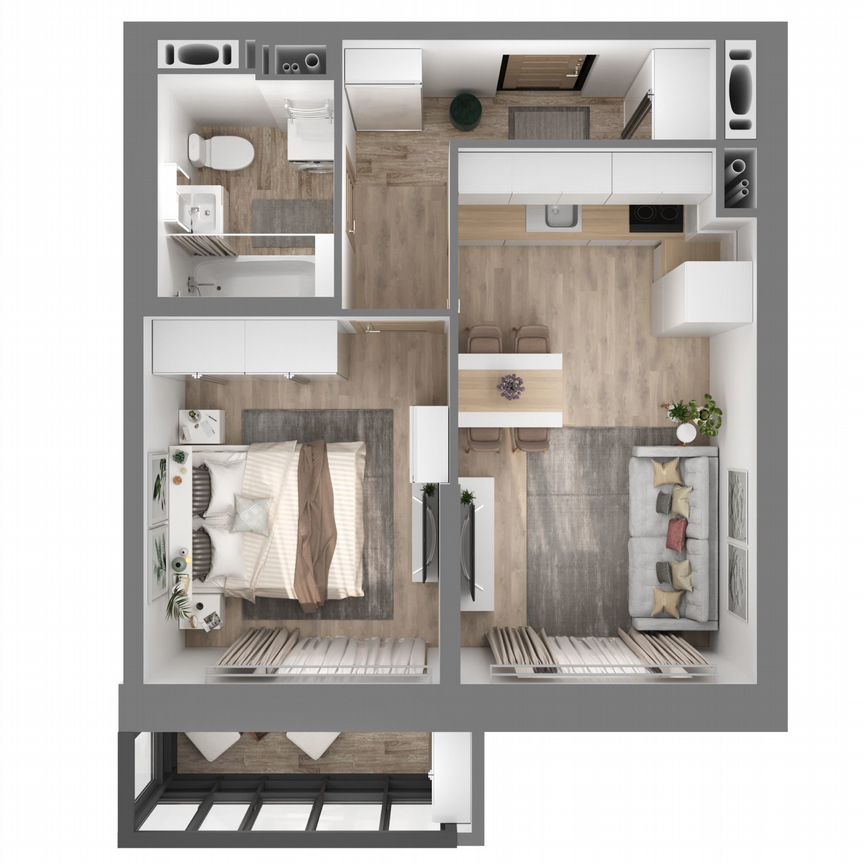 1-к. квартира, 38,8 м², 15/23 эт.
