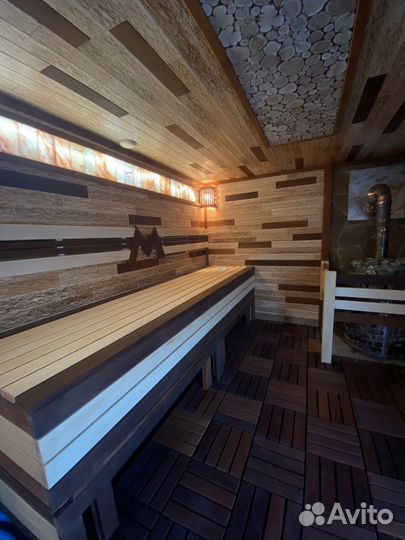 Баня на дровах с бассейном