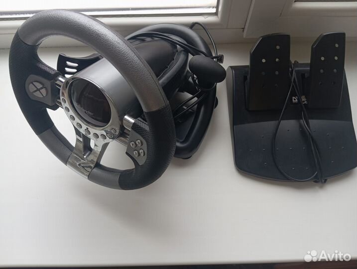 Игровой руль с педалями для пк
