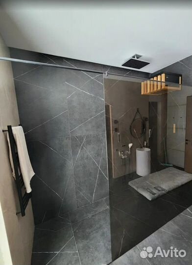 Стеклянное душевое ограждение