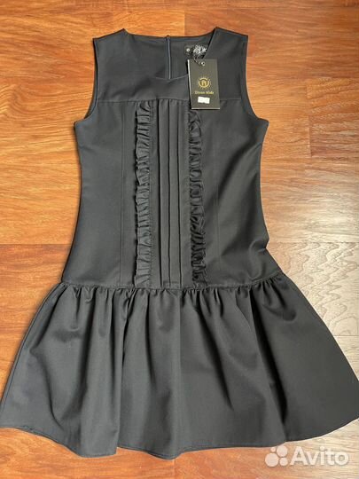 Школьный сарафан 140 темно синий новый